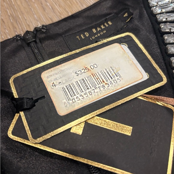 Ted Baker London Crystal Embellished Black Cocktail Dress-US 10/Uk 4-NWT $325 - Picture 7 of 8